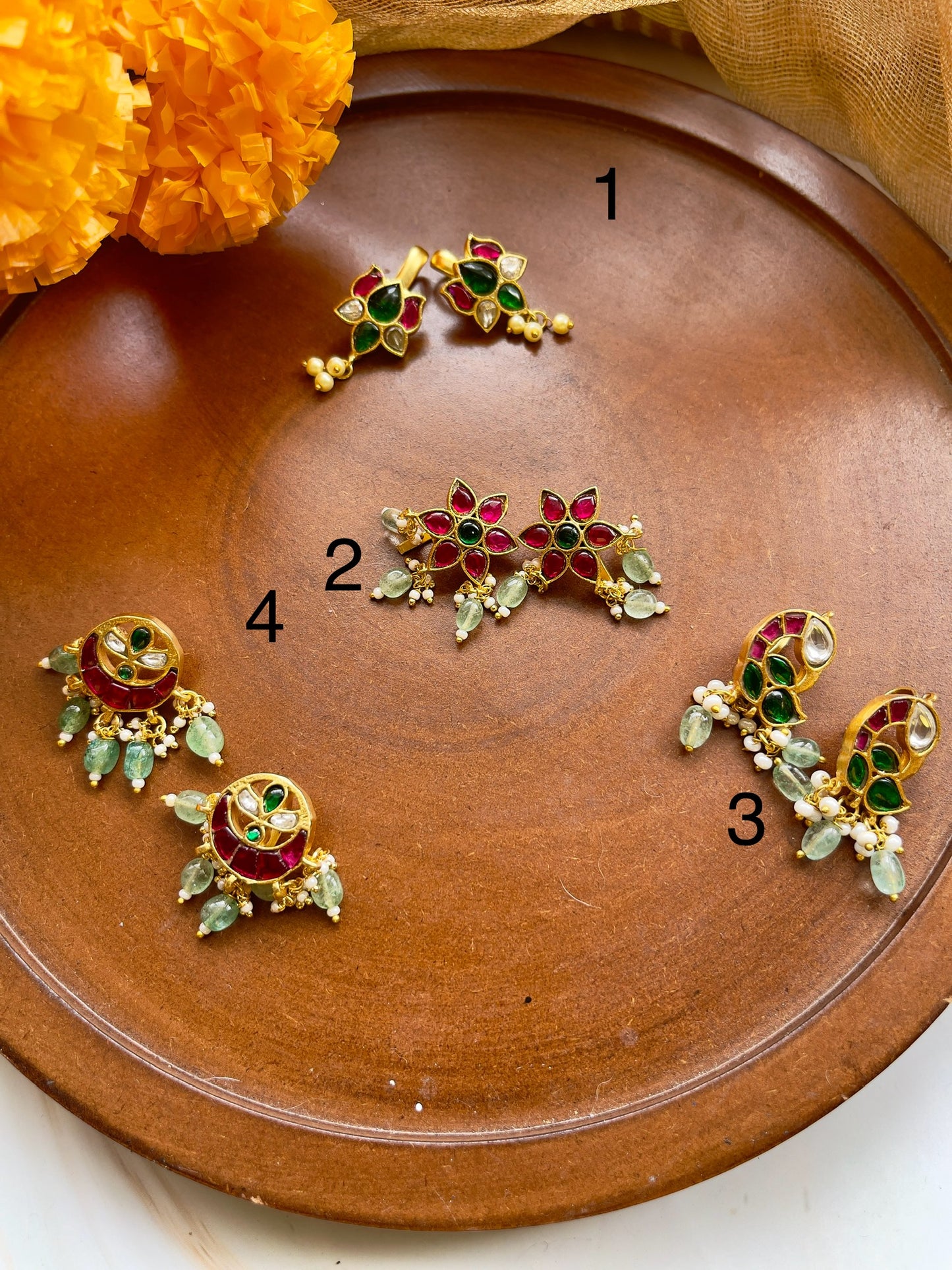 Jadau Kemp Bugadi Earrings