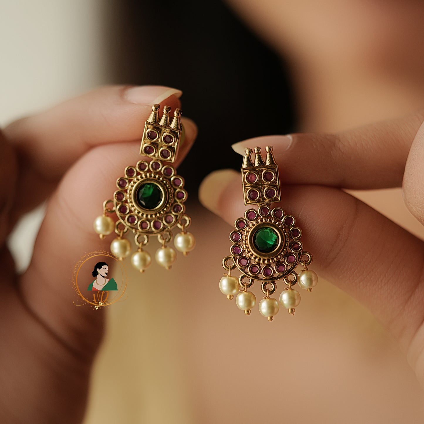 Kerala Style Palakka Necklace Set