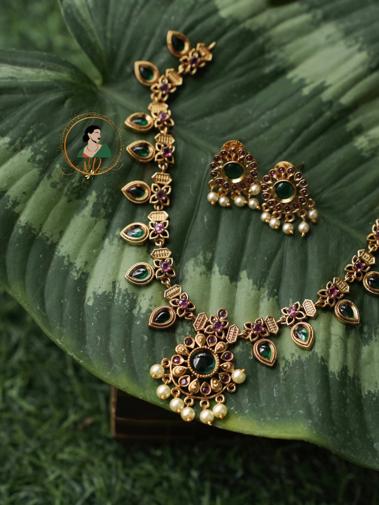 Kerala style Palakka Necklace