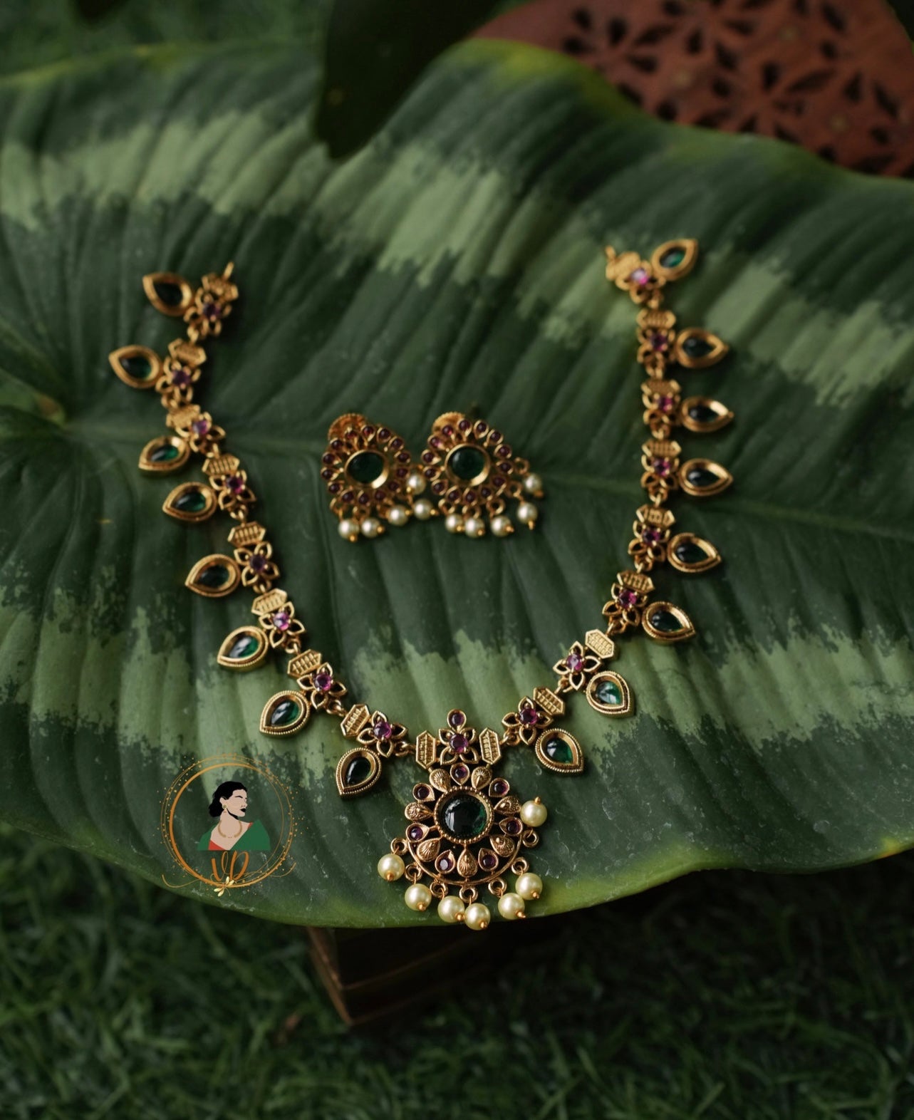 Kerala style Palakka Necklace
