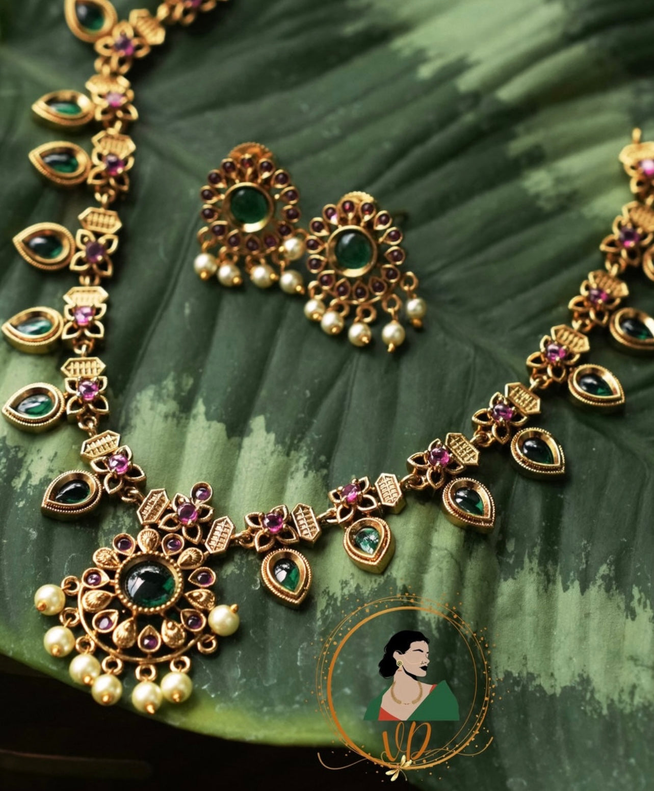 Kerala style Palakka Necklace