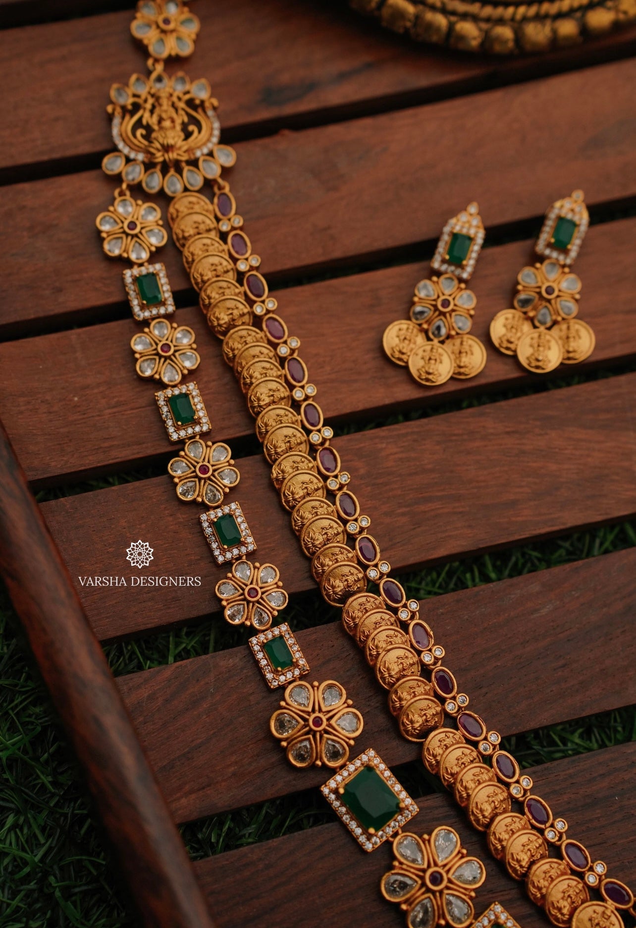 Layered Stone Bridal Lakshmi Kasu Haram