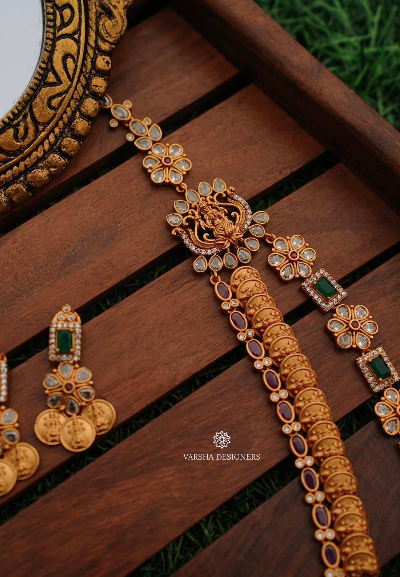 Layered Stone Bridal Lakshmi Kasu Haram