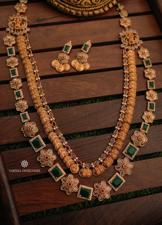 Layered Stone Bridal Lakshmi Kasu Haram