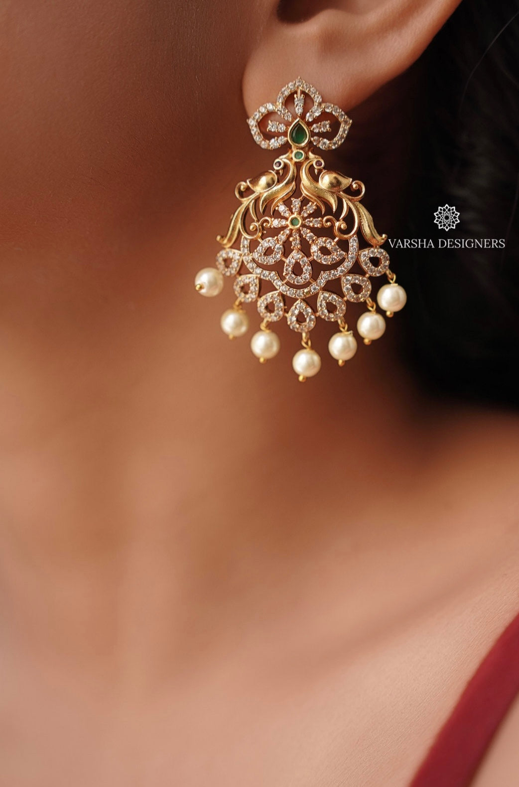 Light Weight AD Stone Earrings