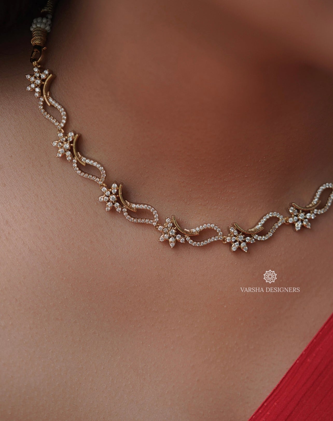 Light Weight White Stone Necklace Set