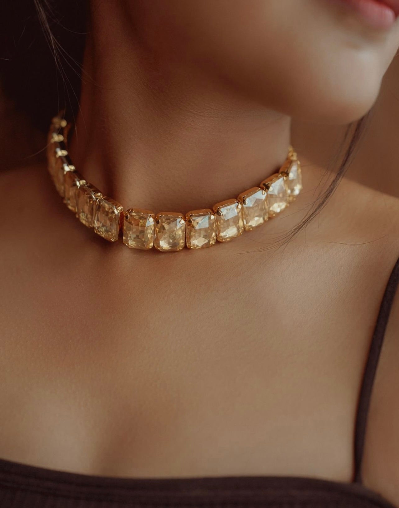 Liquid Gold Stone Choker Set