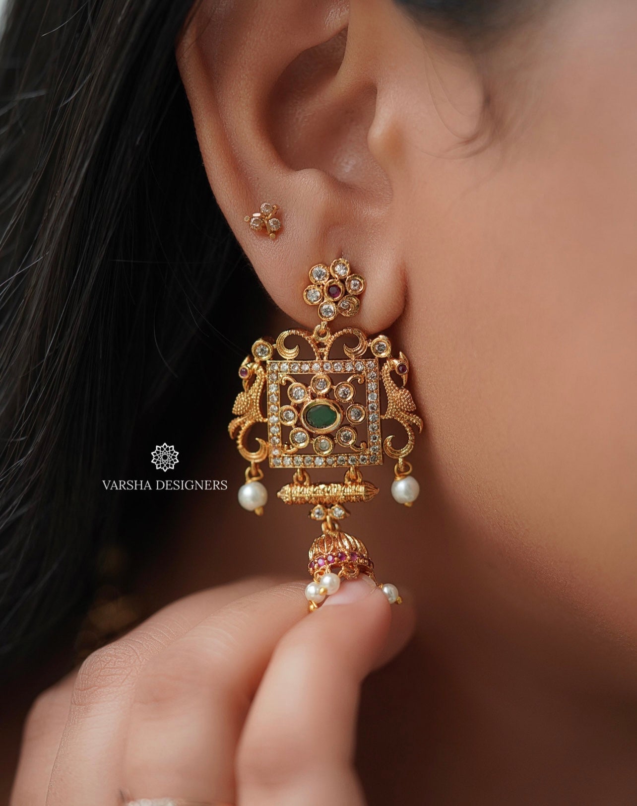 Matte Finish AD Stone Layered Haram