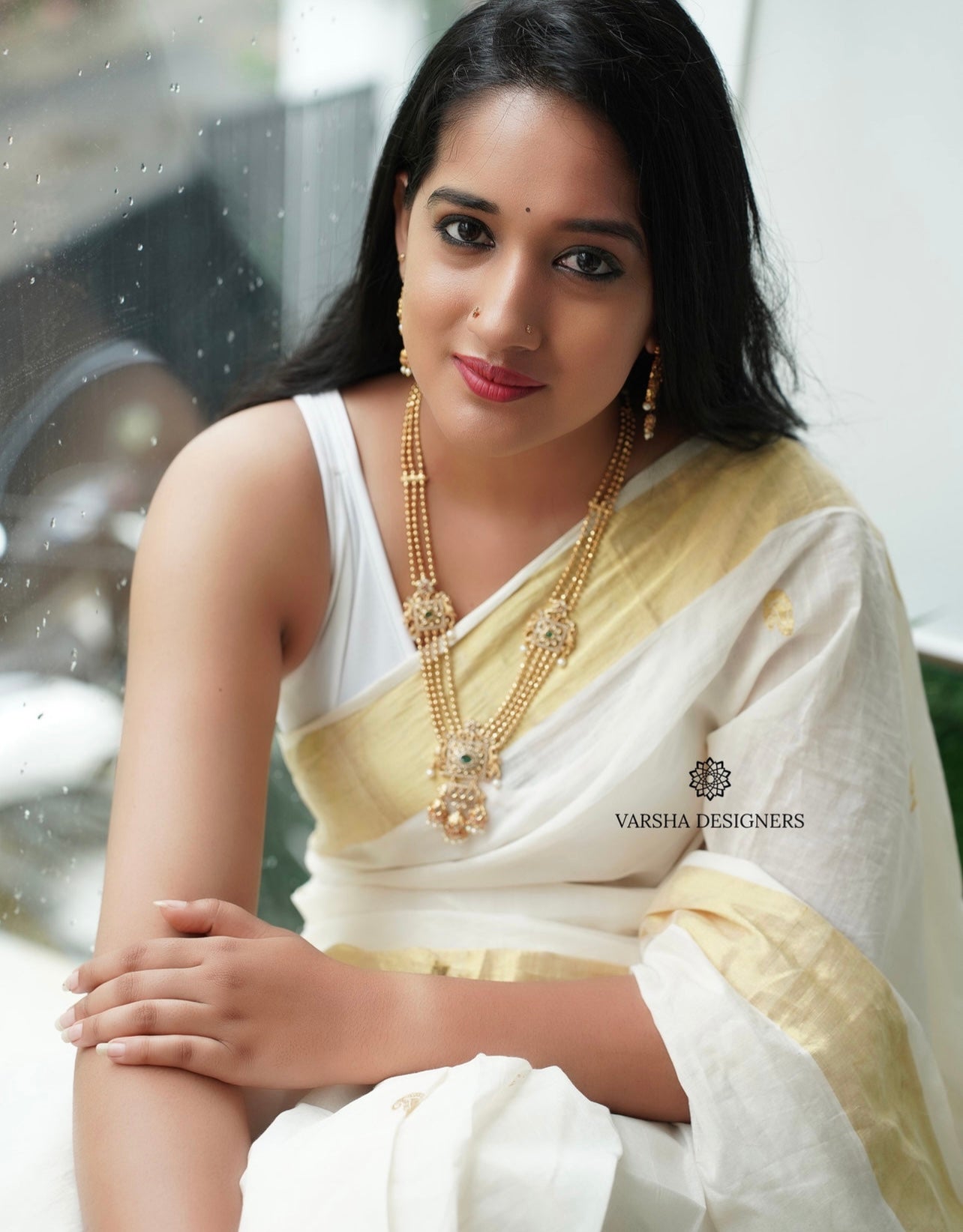 Matte Finish AD Stone Layered Haram