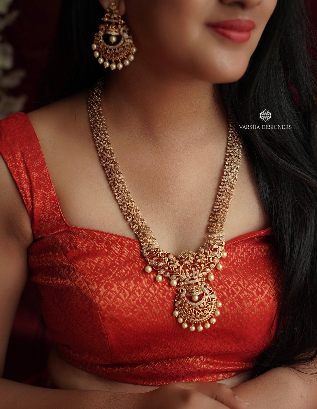 Matte Finish Chaandbaali Bridal Haaram