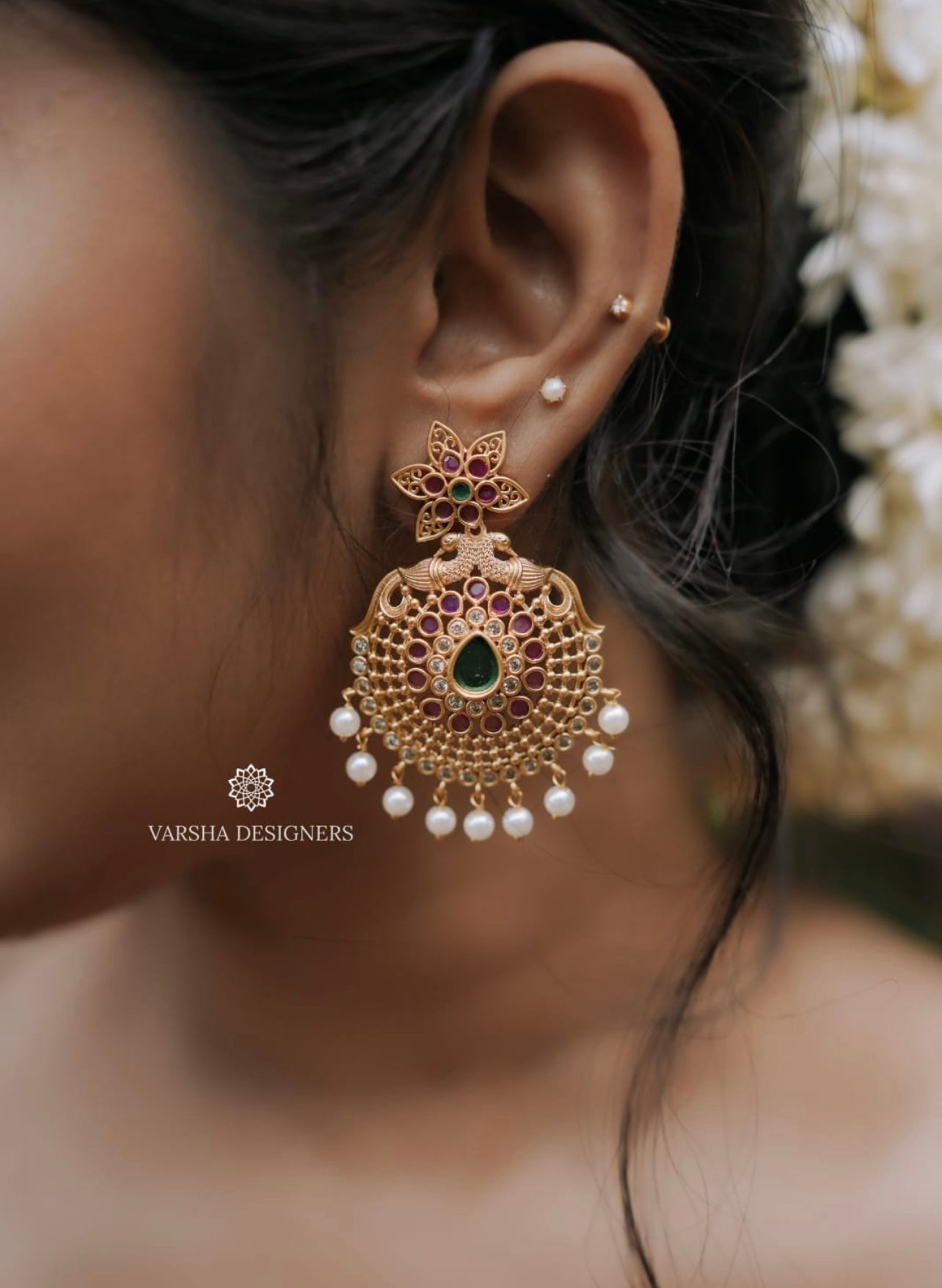 Matte Finish Chaandbaali Earrings