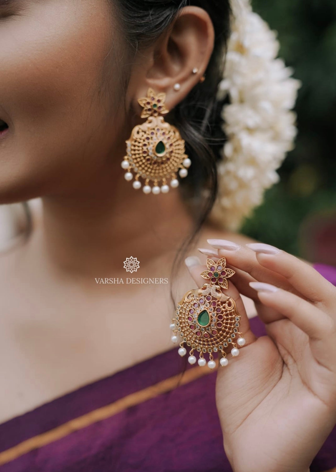 Matte Finish Chaandbaali Earrings