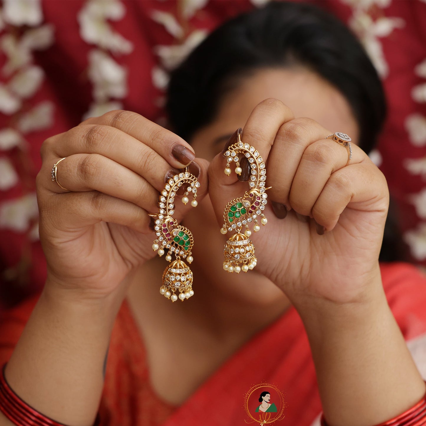Matte Finish Earcuff Jhumkas