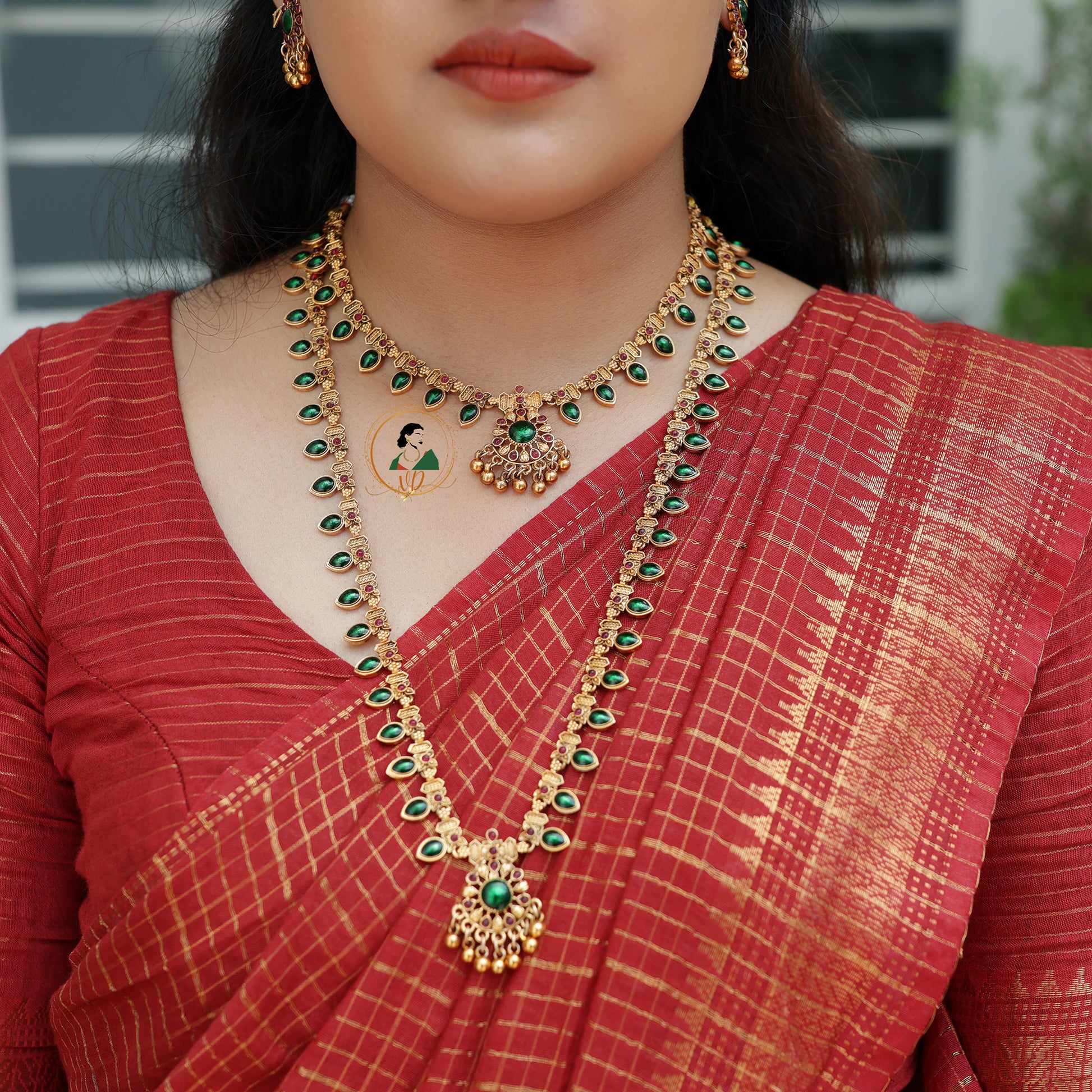 Matte Finish Green Stone Combo