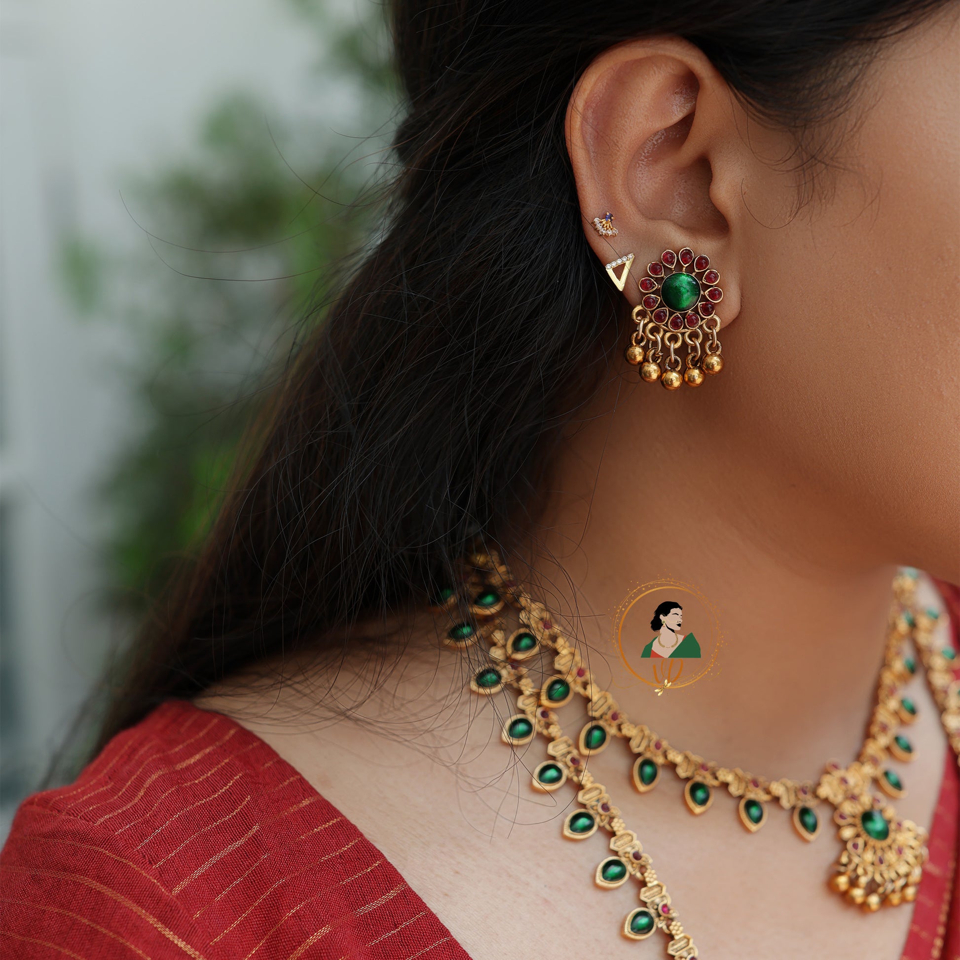 Matte Finish Green Stone Combo