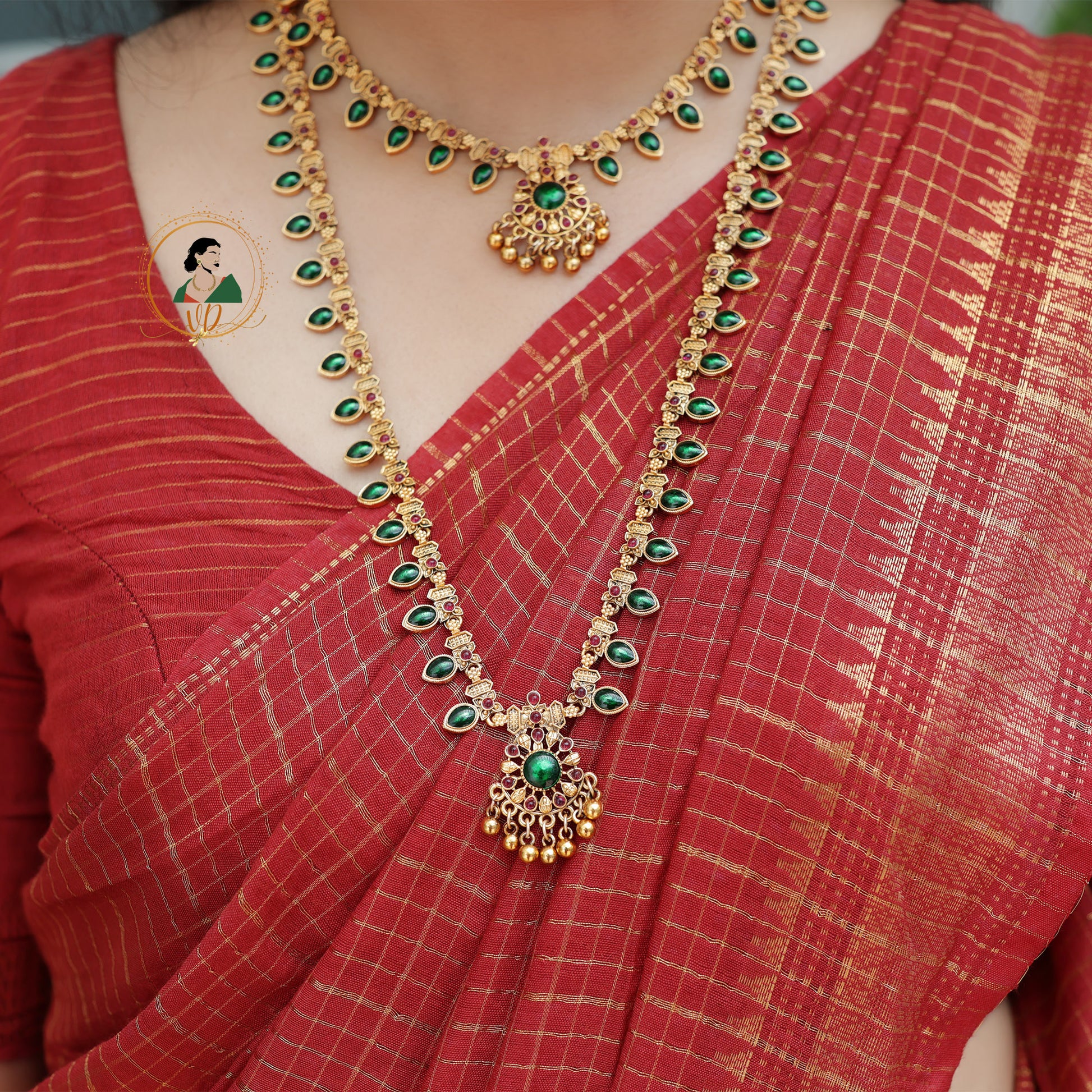 Matte Finish Green Stone Combo