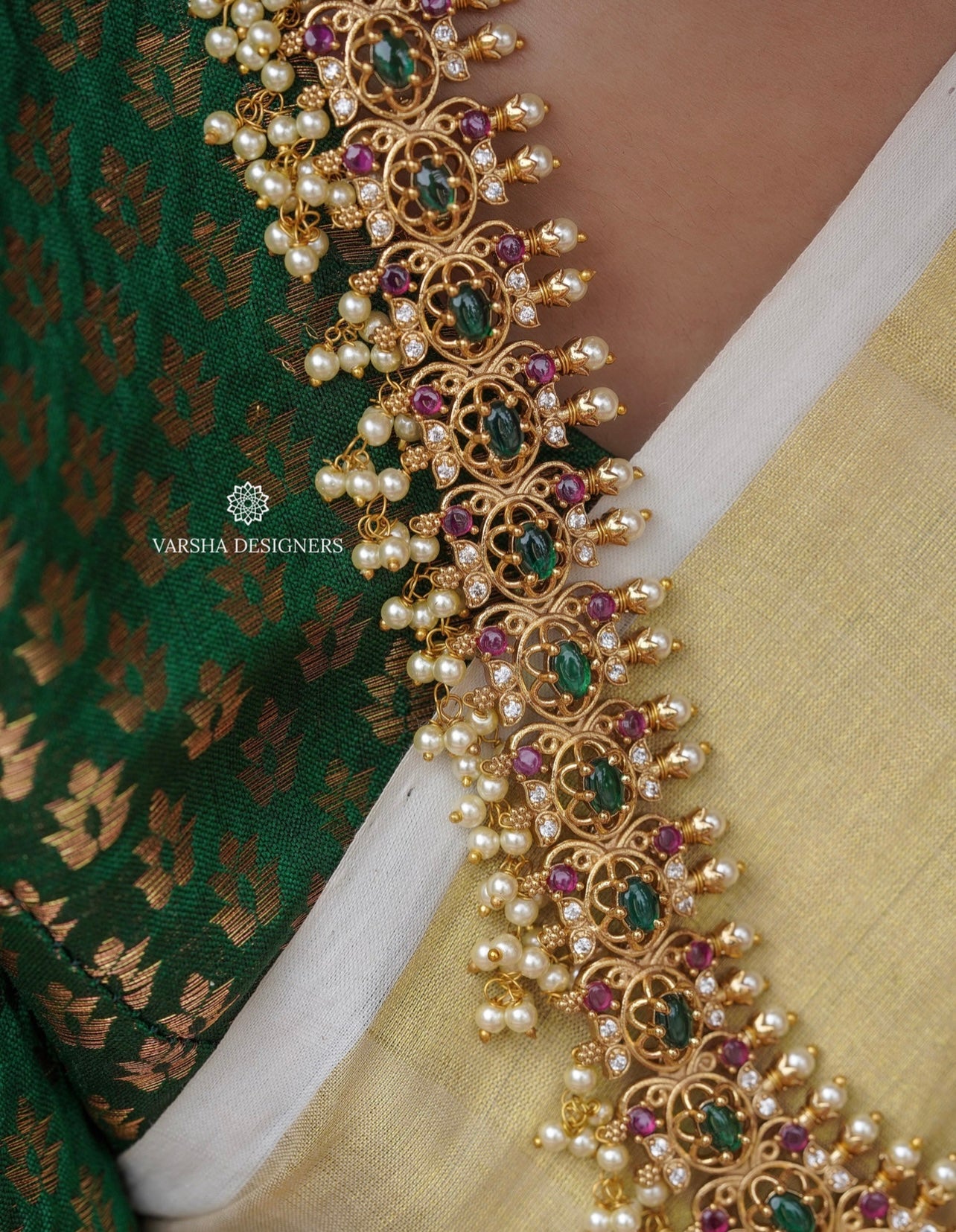 Matte Finish Guttapusalu Long Haram