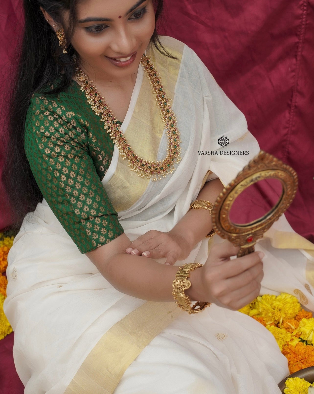 Matte Finish Guttapusalu Long Haram