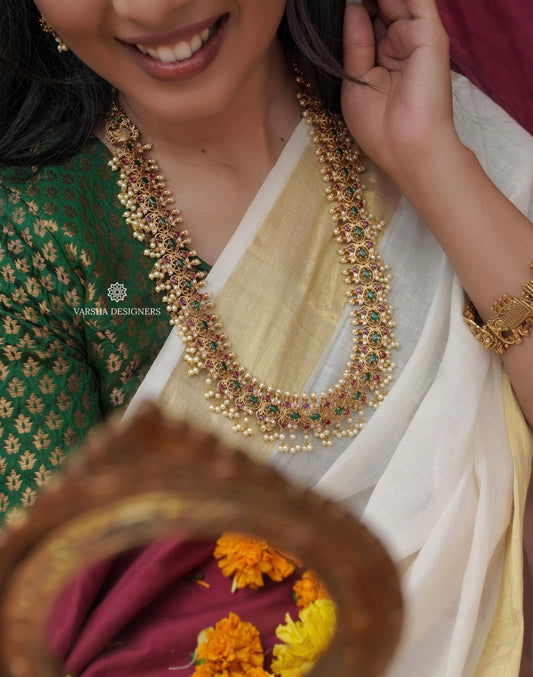 Matte Finish Guttapusalu Long Haram