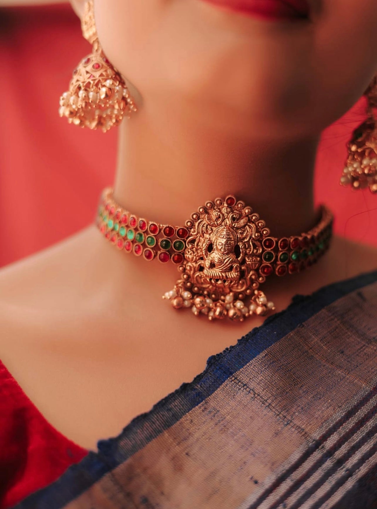 Matte Finish Nakshi Choker