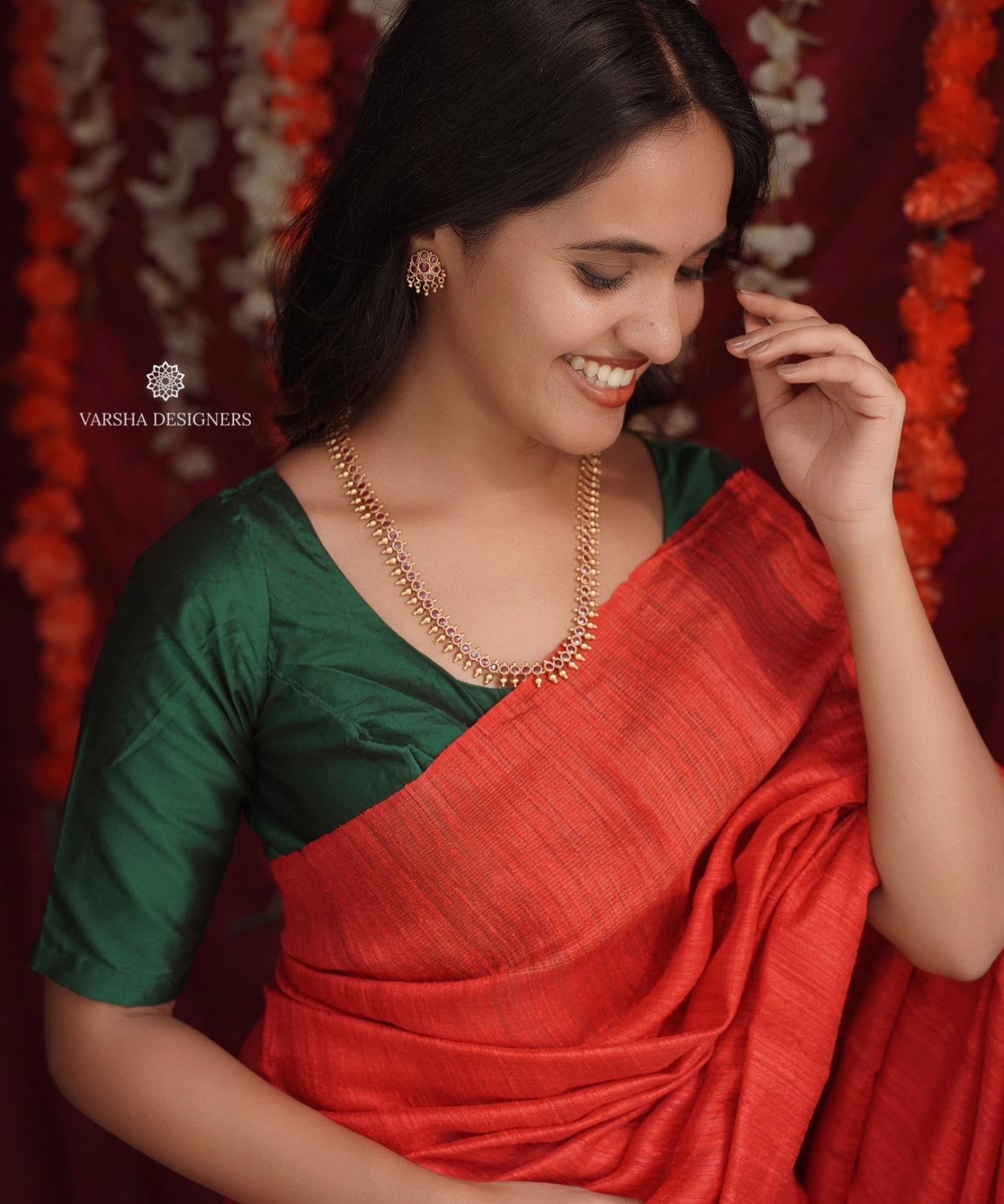 Matte Finish Ruby Stone Haram