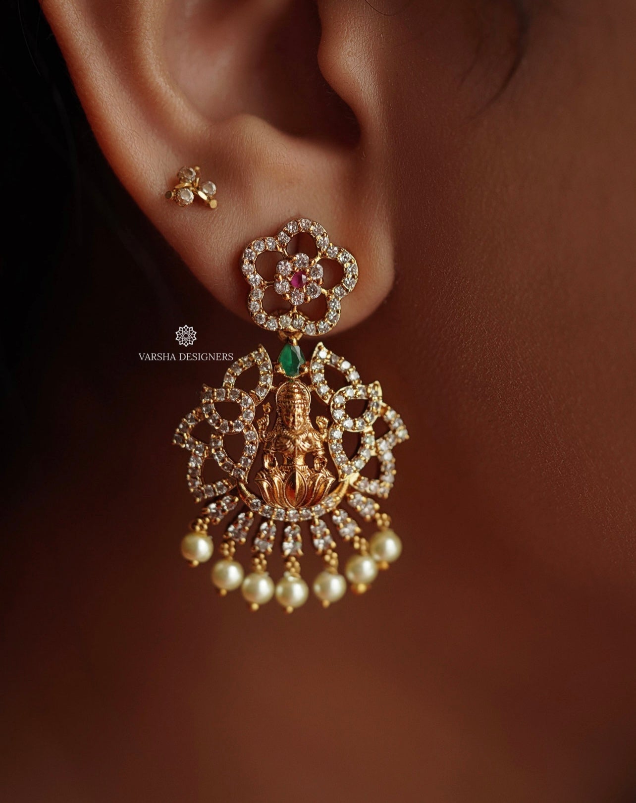 Matte Finish Stone Lakshmi Haram
