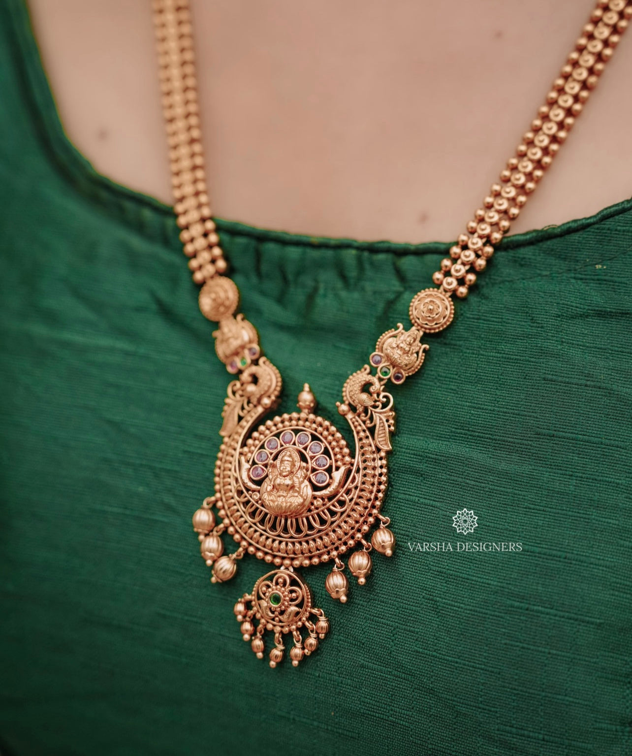 Matte Finish Temple Long Haram