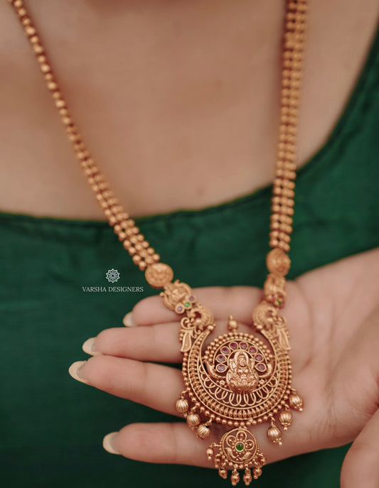 Matte Finish Temple Long Haram