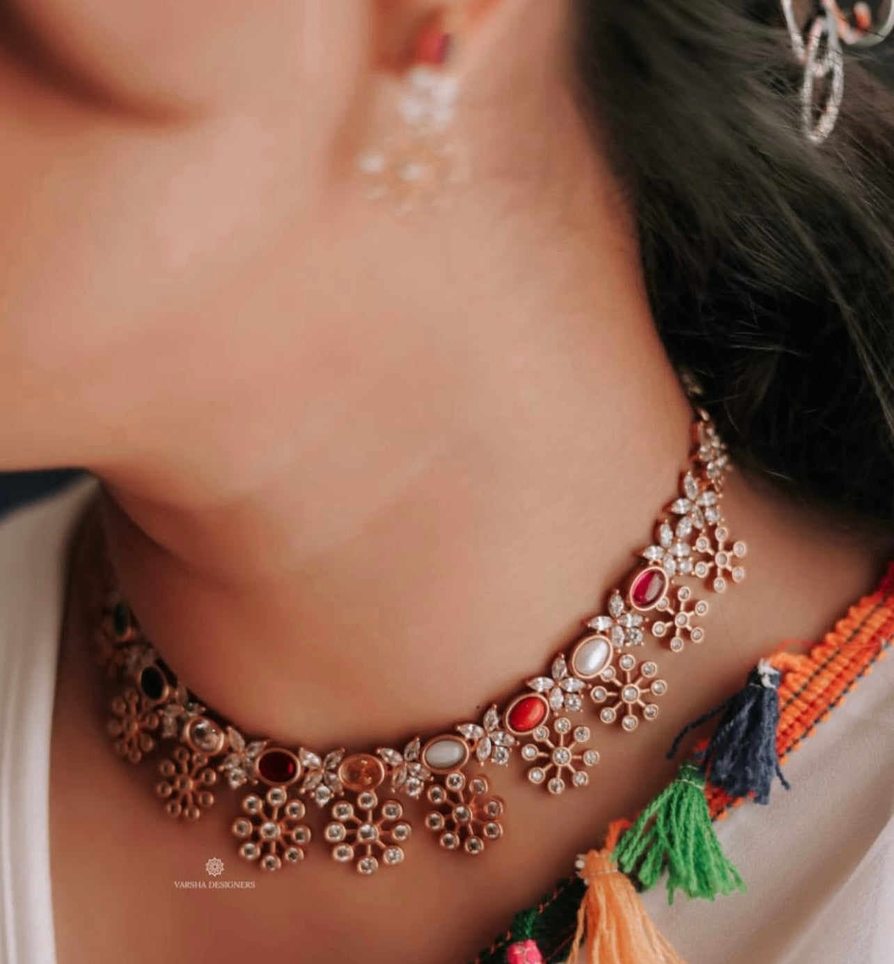 Navaratna Necklace Set