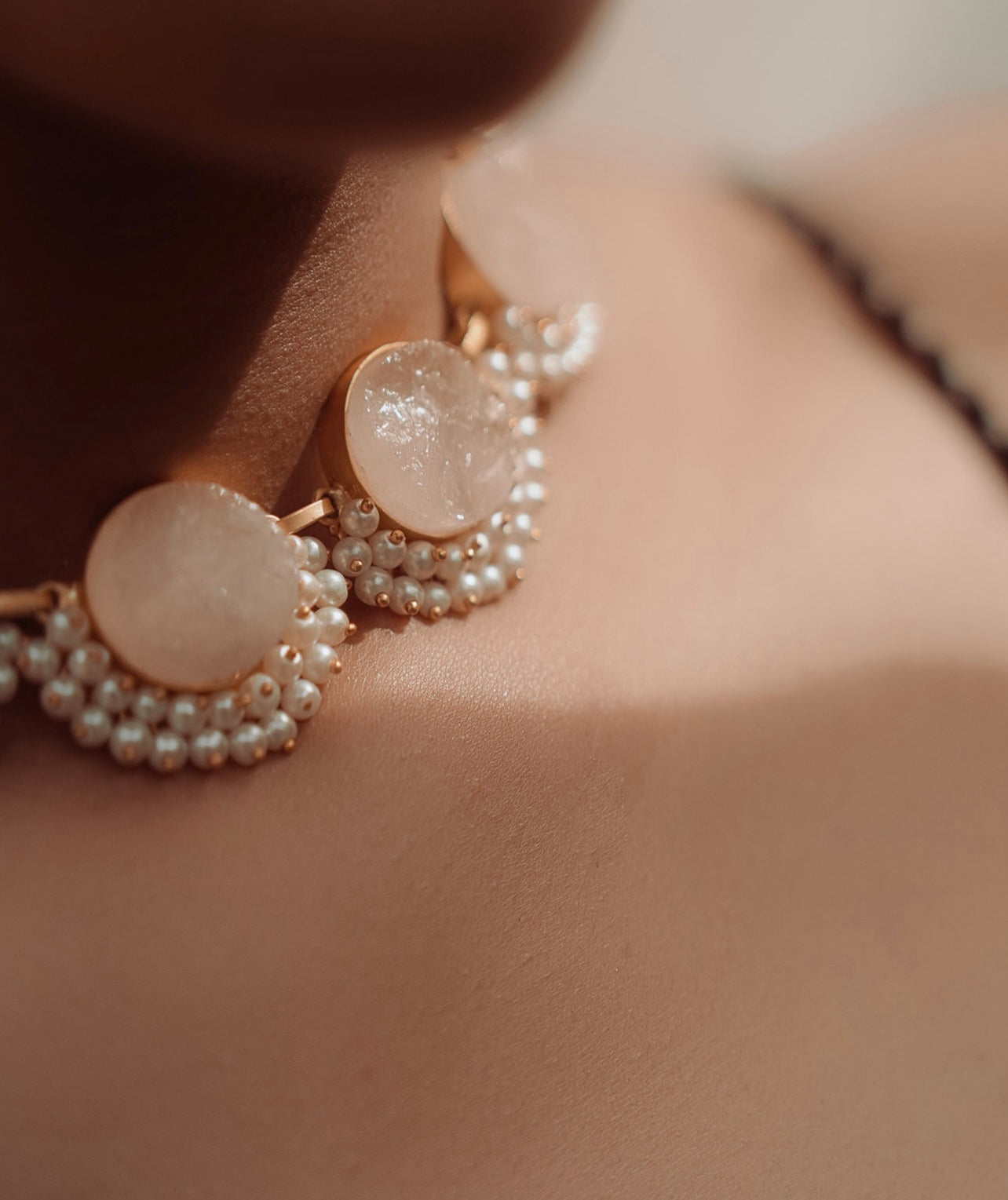 Rose Quartz Stone Designer Necklace
