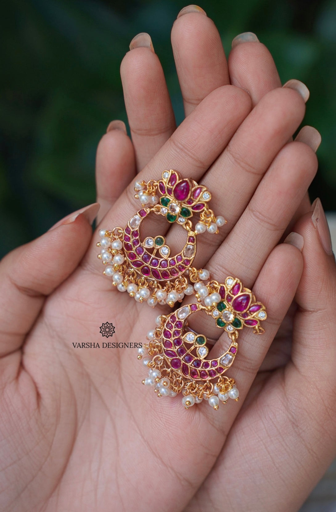 Signature Kemp Stone Chandbali Earrings
