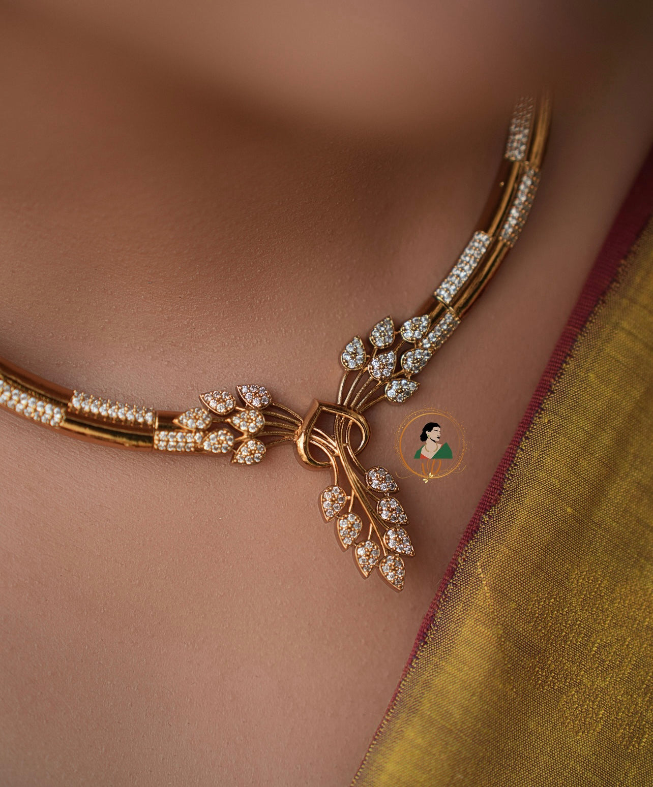 Stylish White Stone Necklace Set