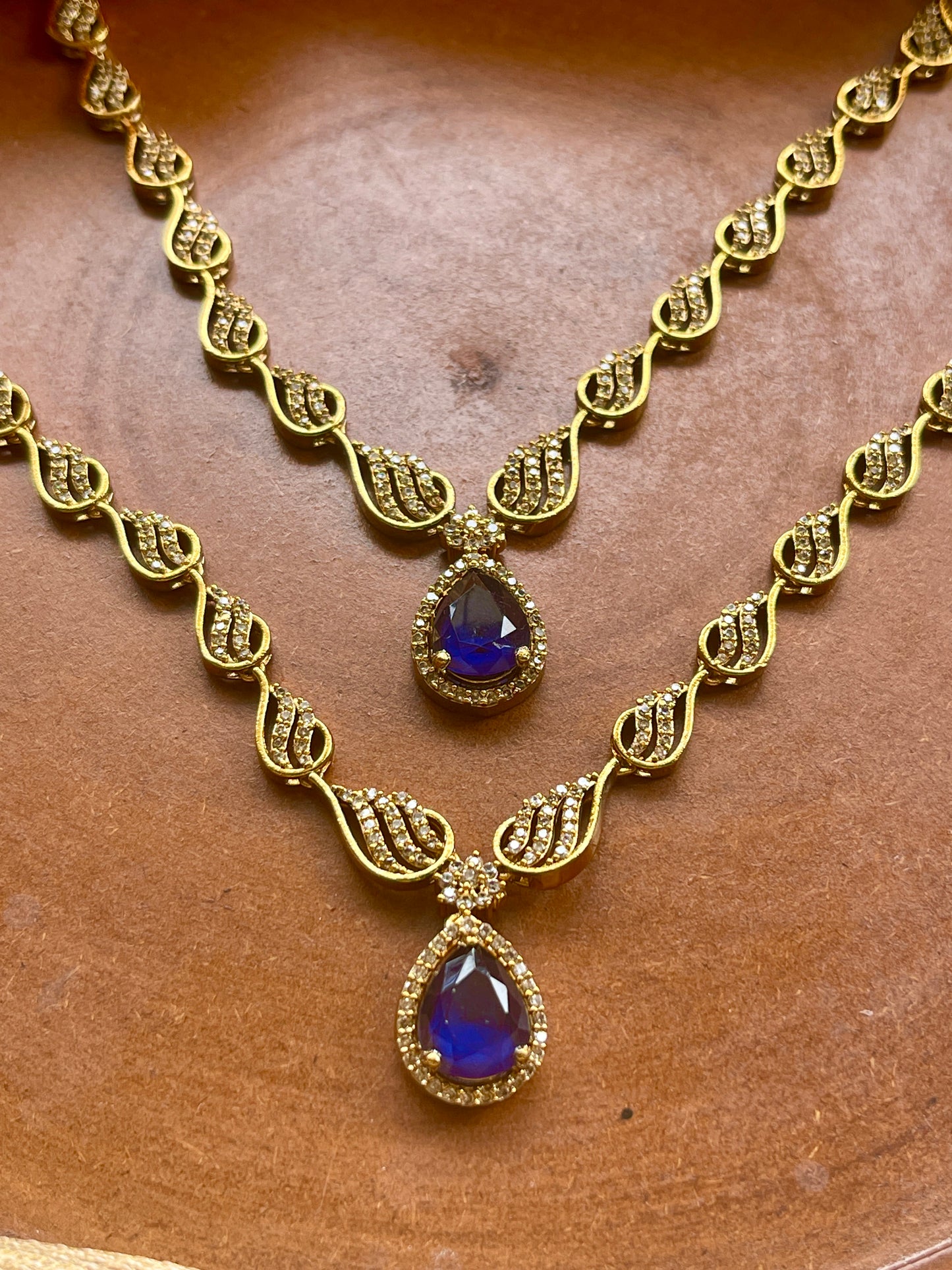 Teardrop White Stone Necklace