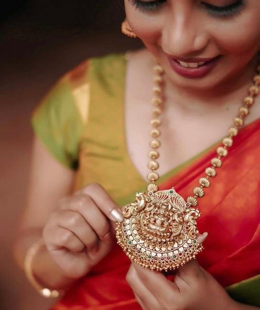 Temple Gold Beaded Nakshi Bridal Haram