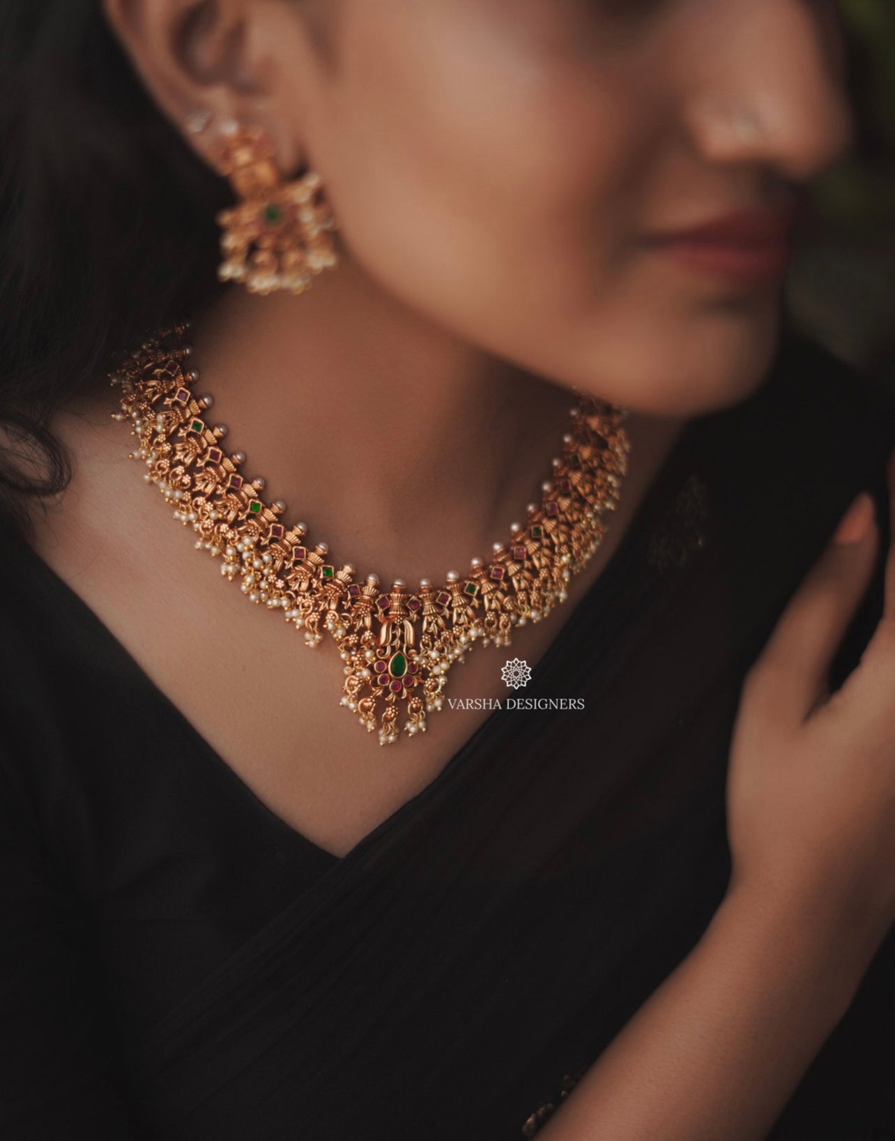 Traditional Guttapusalu Necklace Set