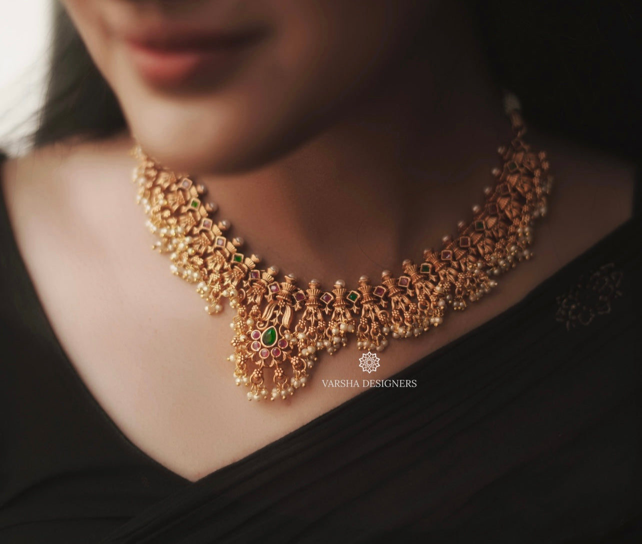 Traditional Guttapusalu Necklace Set