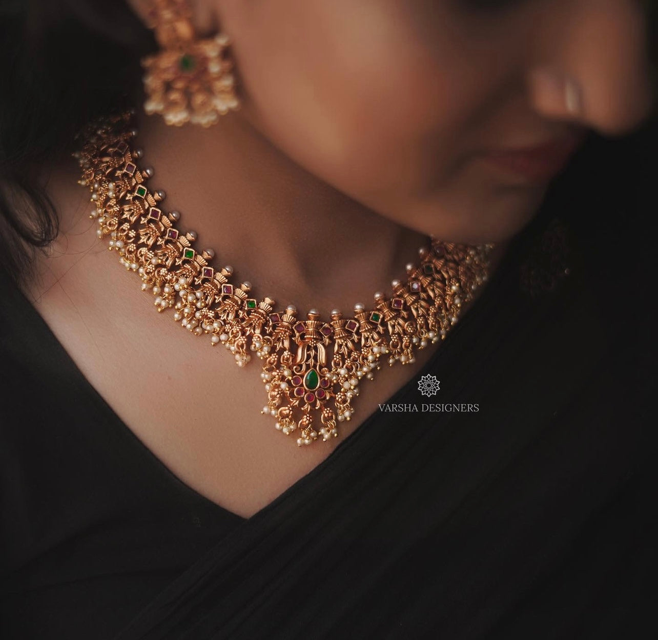 Traditional Guttapusalu Necklace Set