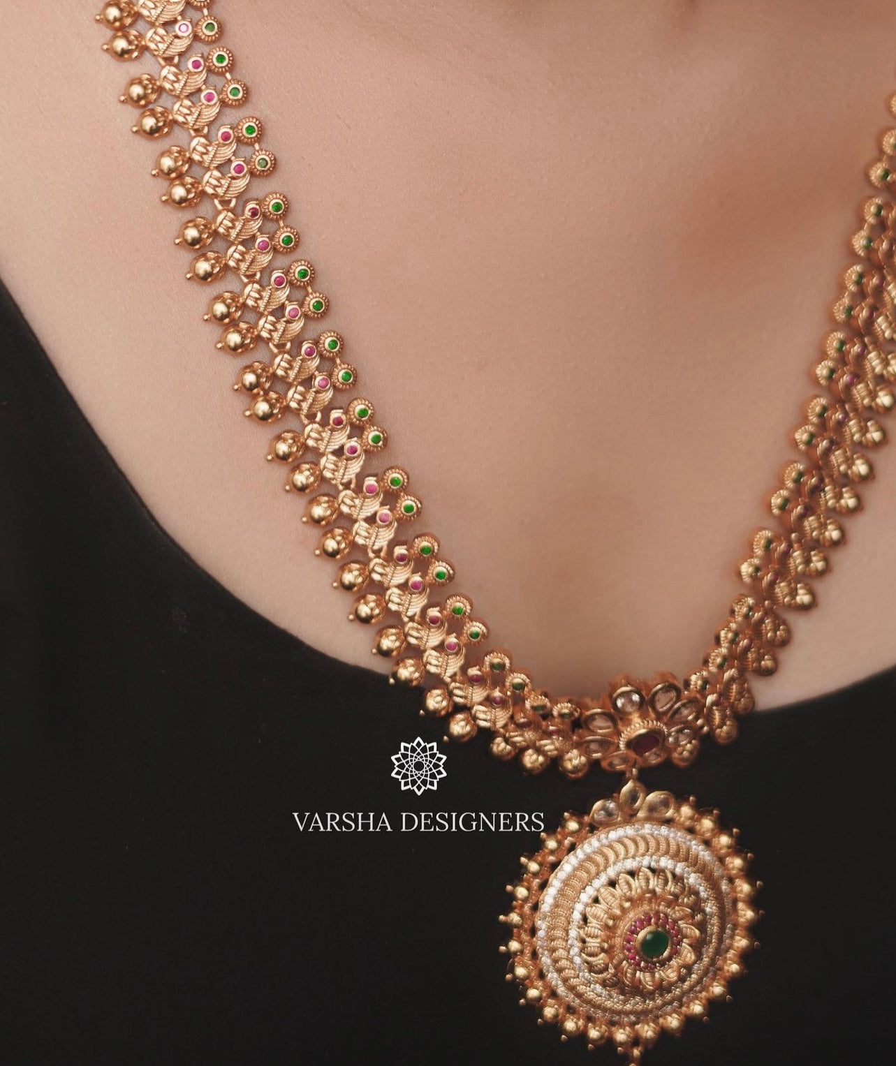 Traditional Matte Finish Chakra Design Haram