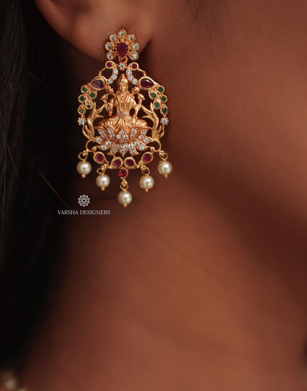 Traditional Matte Finish Lakshmi Haram