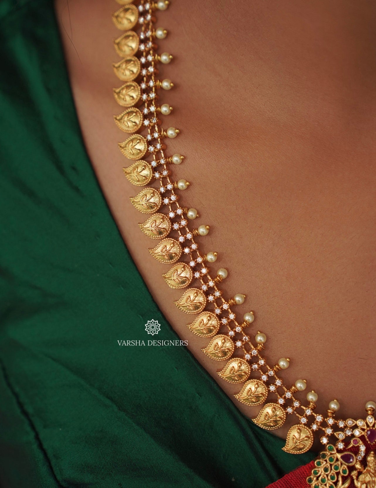 Traditional Matte Finish Lakshmi Haram