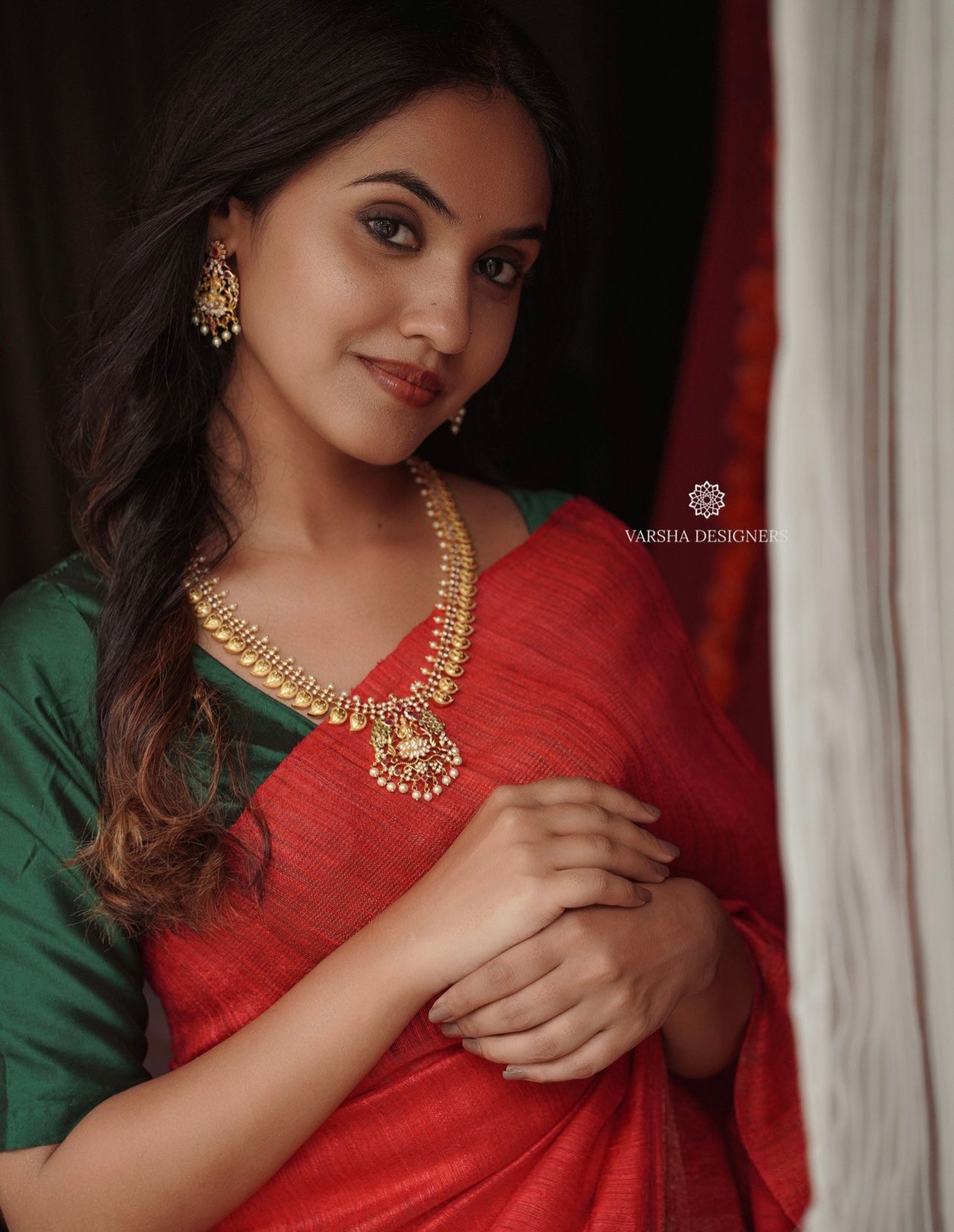 Traditional Matte Finish Lakshmi Haram