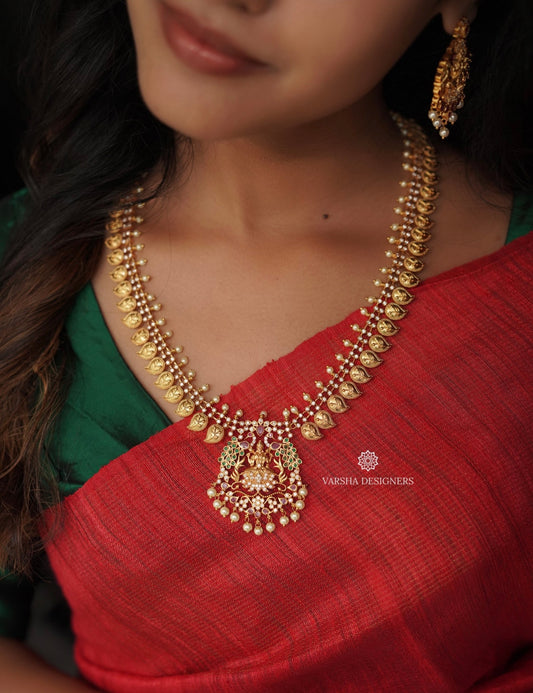 Traditional Matte Finish Lakshmi Haram