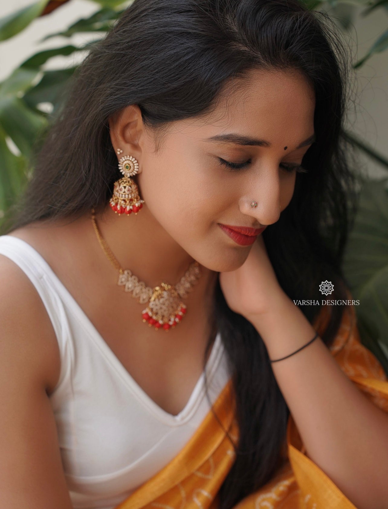 Trendy Coral Beads Necklace Set