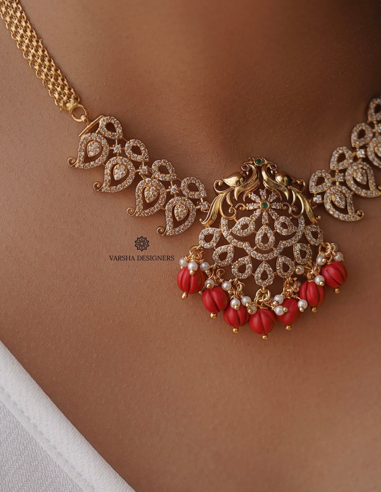 Trendy Coral Beads Necklace Set