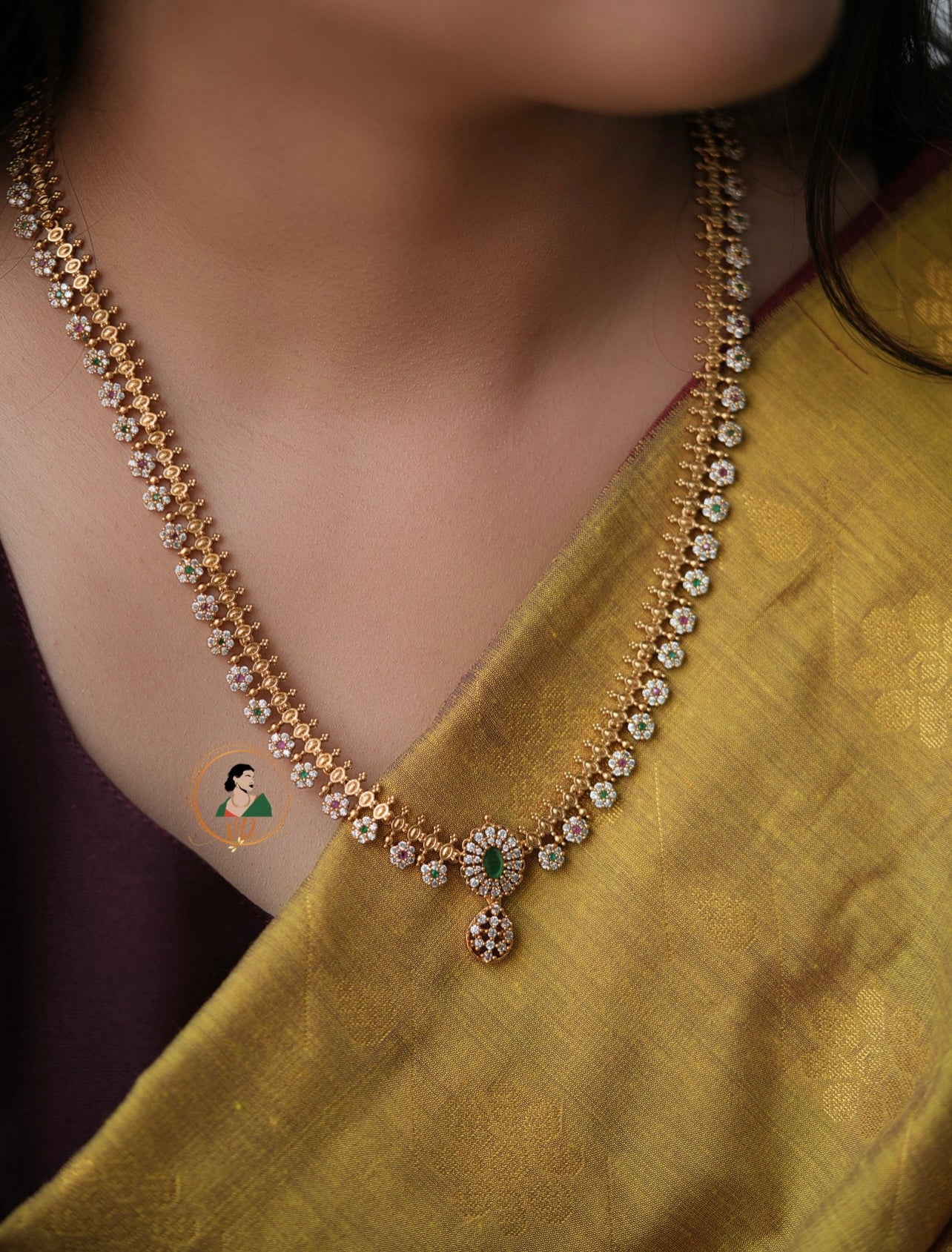 Trendy Simple White Stone Haram – Varsha Designers