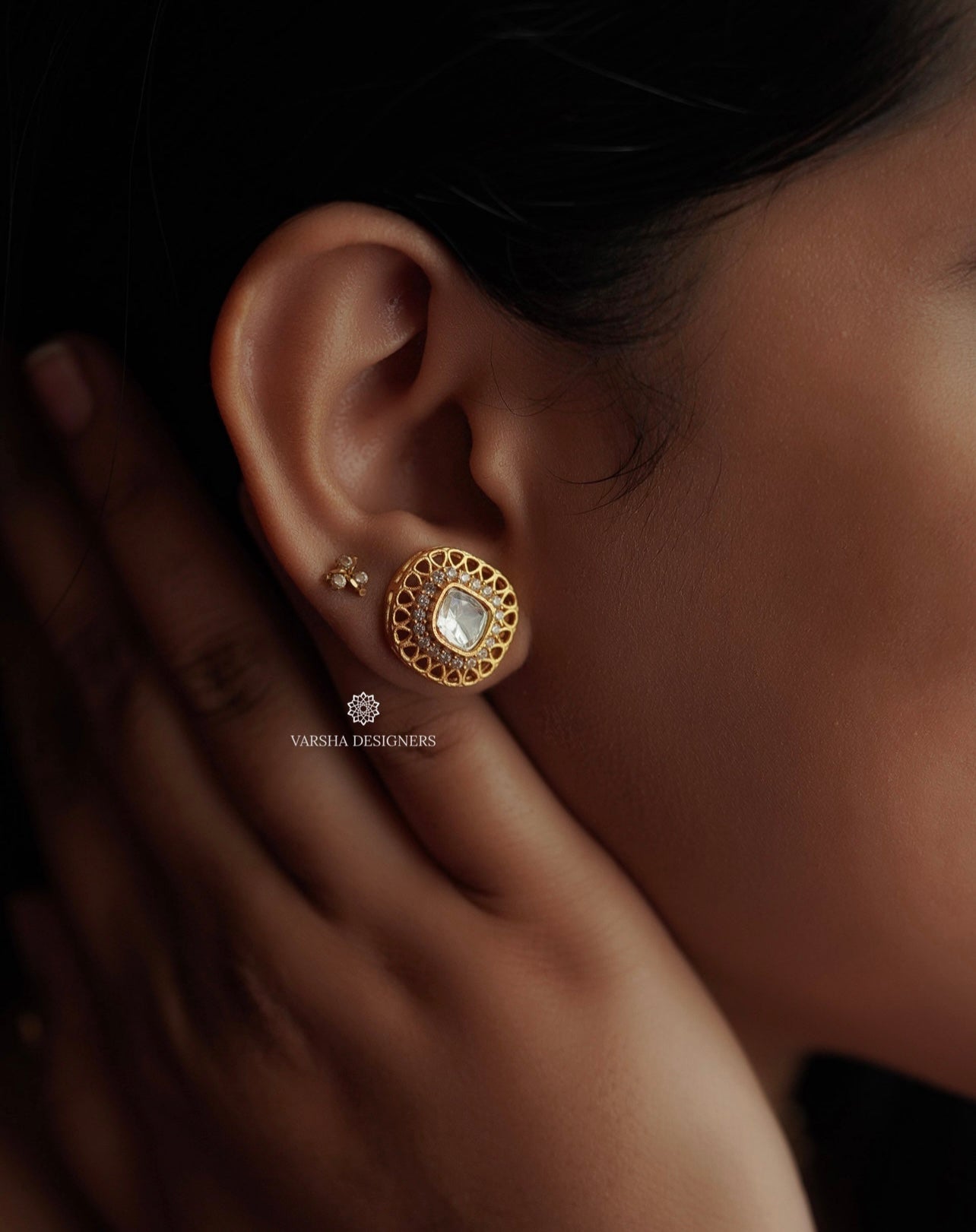 Two Layer Kundan & Kemp Two Layer Necklace