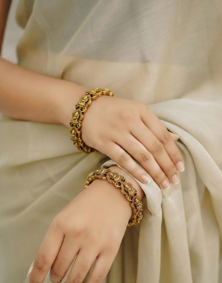 Multi Stone Lakshmi Bangles
