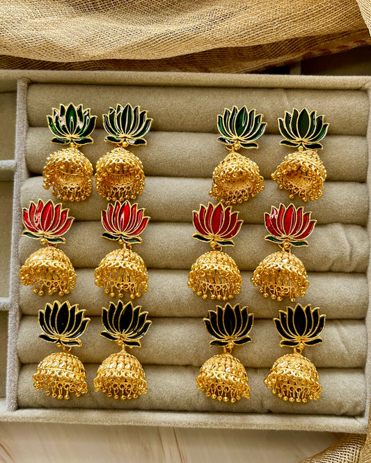 Pretty Lotus Jhumka