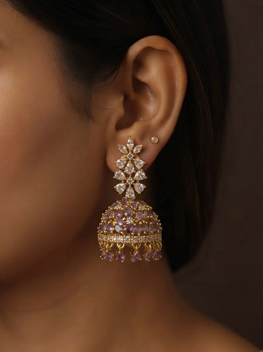 Lavender Victorian Jhumka