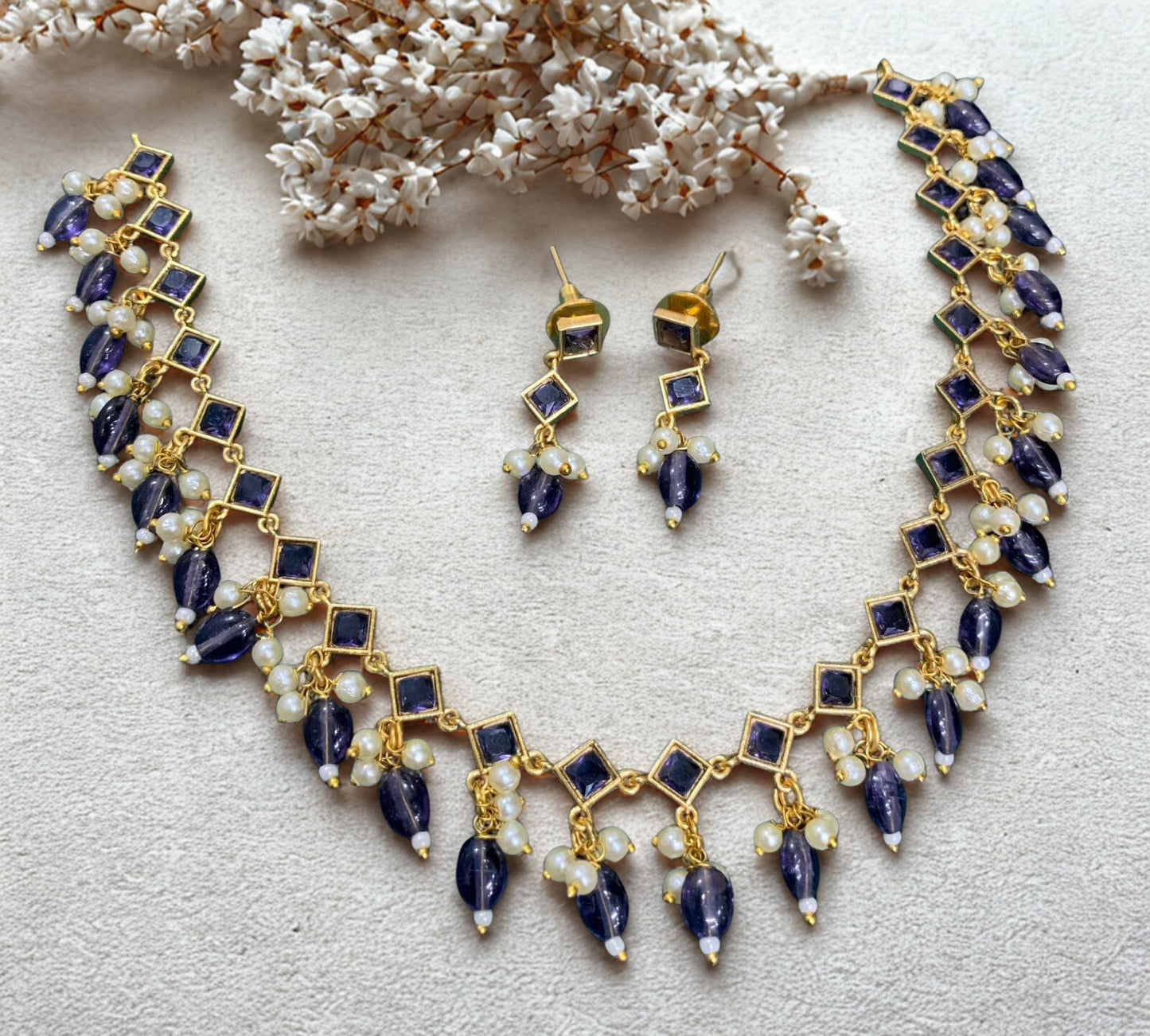 Delicate Lavender Stone Necklace